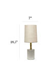 LT3314-KHK Cement Table Lamp with Antique Brass Detail&#44; Khaki