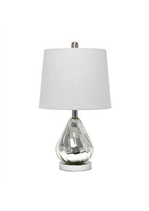 Elegant Designs Chrome Ripple Table Lamp with Grey