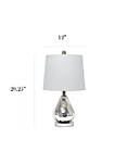 Chrome Ripple Table Lamp with Grey Shade