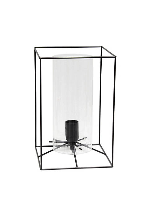 Elegant Designs Large Exposed Glass and Metal Table