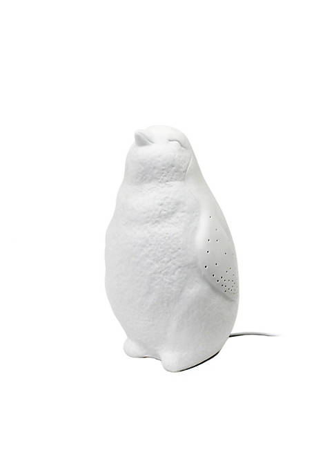 Contemporary Porcelain Arctic Penguin Shaped Table Lamp - White