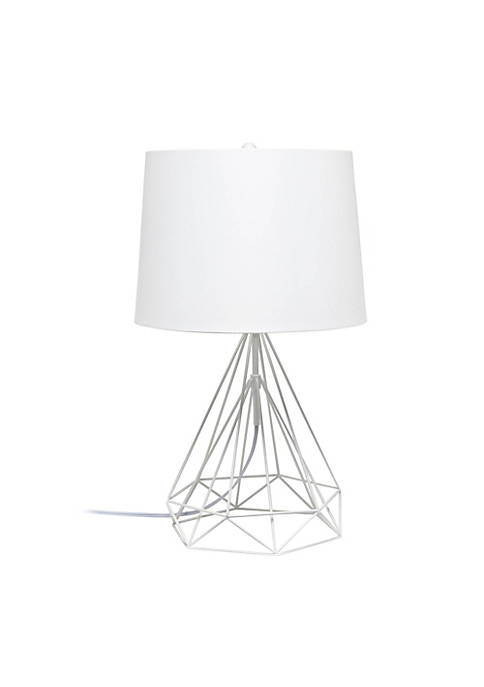 Lalia Home Geometric White Matte Wired Table Lamp