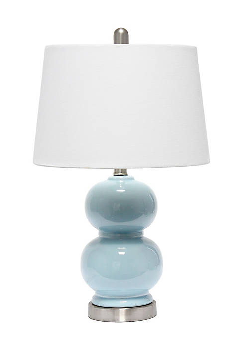 Elegant Designs Home Decorative Double Gourd Ceramic Lamp