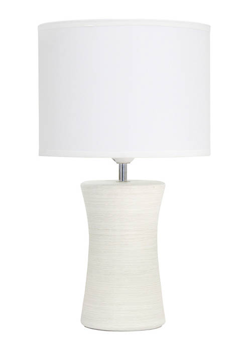 Simple Designs Modern Decorative Ceramic Hourglass Table Lamp