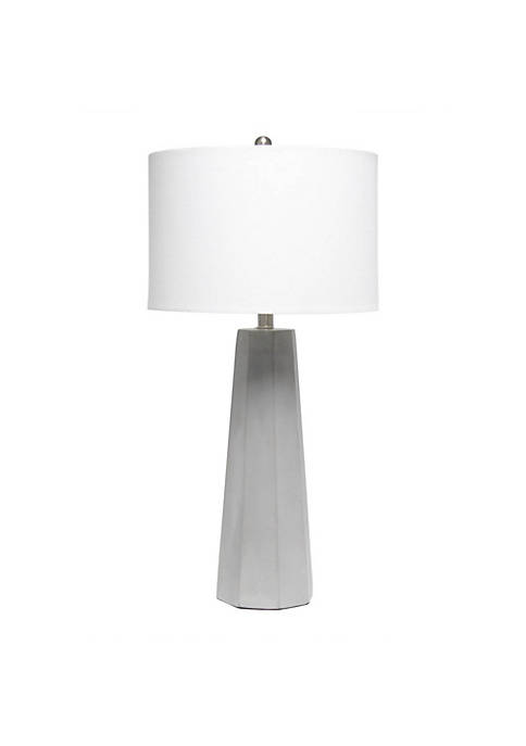 Lalia Home Modern Decorative Concrete Pillar Table Lamp