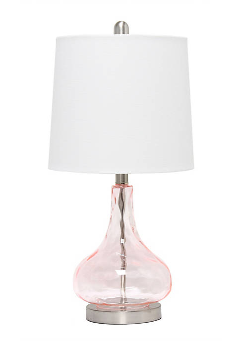 Lalia Home Modern Rippled Glass Table Lamp with