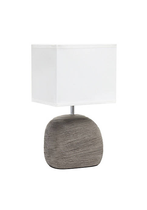 Simple Designs Modern Decorative Bedrock Ceramic Table Lamp