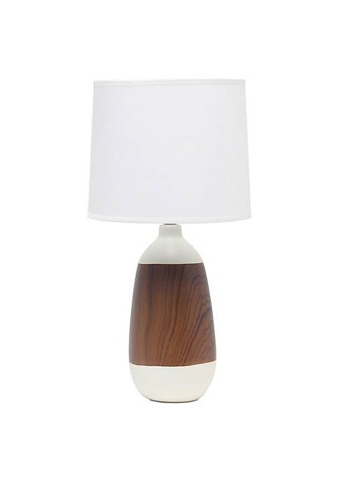 Simple Designs Modern Decorative Ceramic Oblong Table Lamp