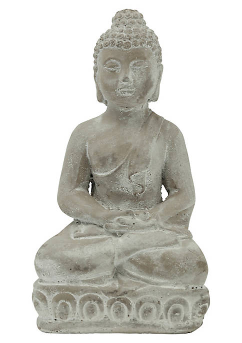 Urban Trends Collection Cement Sitting Buddha Figurine in