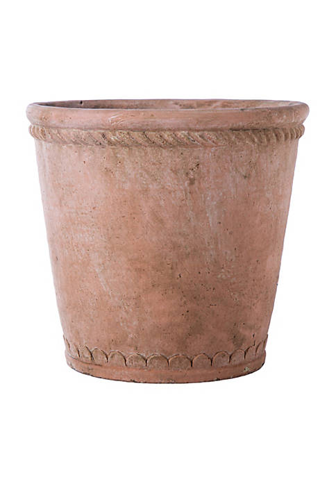 Urban Trends Collection Cement Round Decorative Pot with