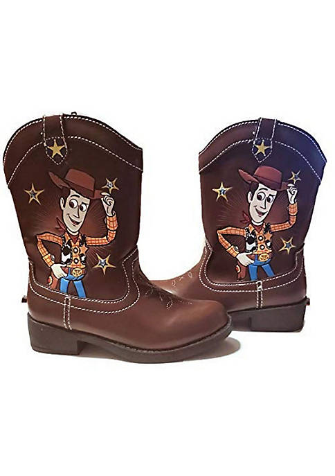 Disney Pixar Toy Story Toddler Boys Light Up Woody Cowboy Boots (Toddler/Little Kid, Size 8) Brown