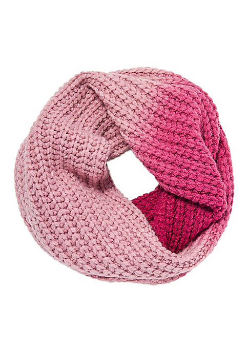 Mio Marino Womens Cable Knit Ombre Infinity Circle