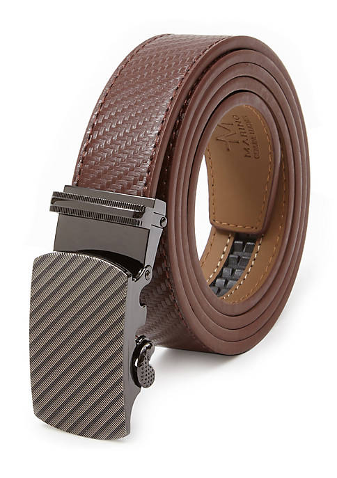 Mio Marino Mens Interlaced Leather Ratchet Belt