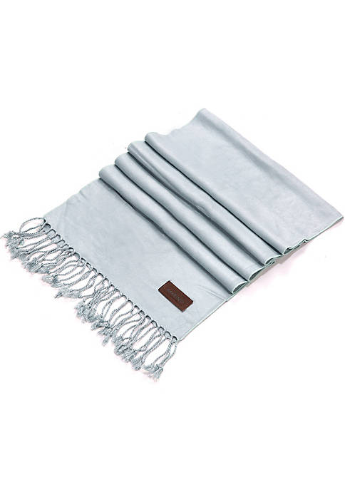 Womens Solid Fringed 100% Cotton Scarf