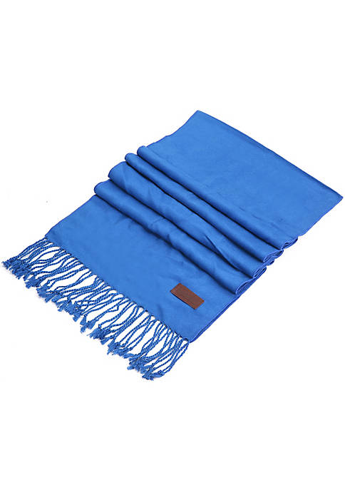 Womens Solid Fringed 100% Cotton Scarf