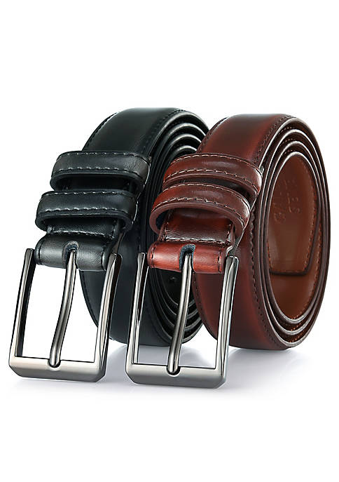 Mens T-Back Traditional Leather Belt