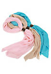 Womens Lightweight Solid Color Fashion Scarf 3 Pack