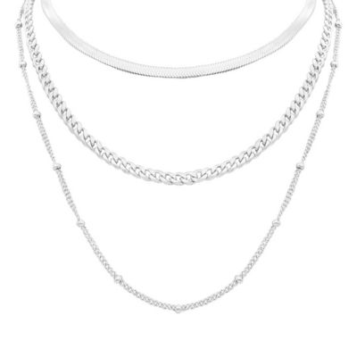 Adornia Women's Tarnish Resistant Layered Chain Necklace | belk