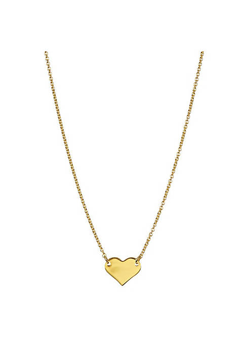 Adornia Heart Pendant Necklace 14k Yellow Gold Vermeil