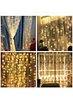 3m/9.8ft x 2m/6.6ft Curtain Lights 8 Modes flashing with memory function String Lights Warm white