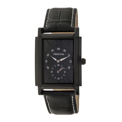 Men's Heritor Automatic Frederick Leather-Band Watch