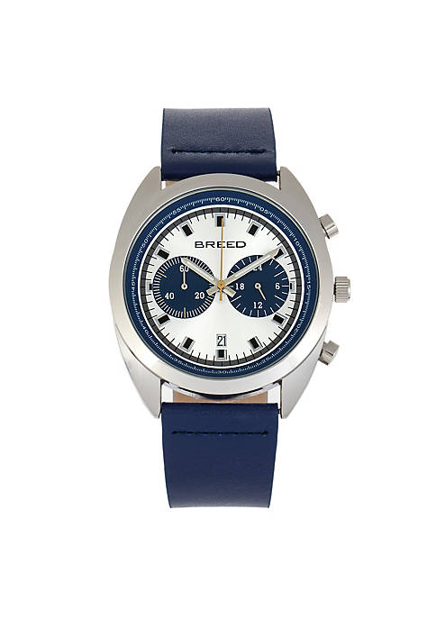Breed Racer Chronograph Leather-Band Watch w/Date