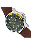 Breed Revolution Leather-Band Watch w/Date