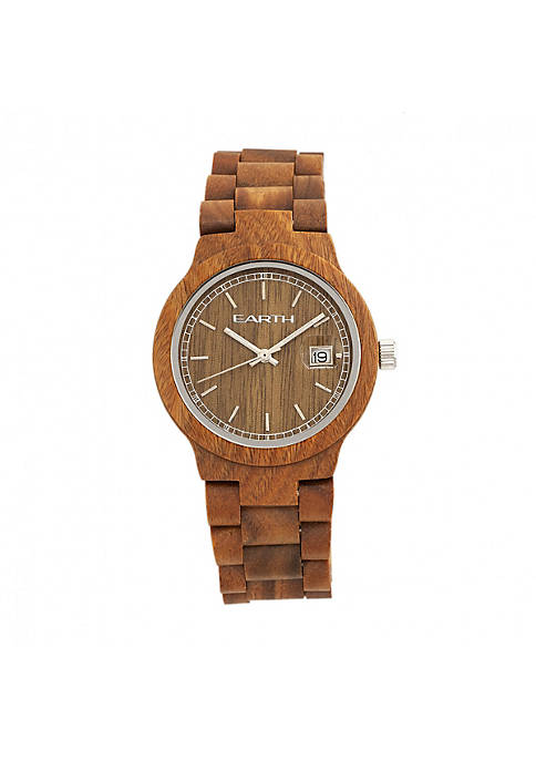 Earth Wood Biscayne Bracelet Watch w/Date