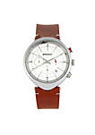 Breed Tempest Chronograph Leather-Band Watch w/Date