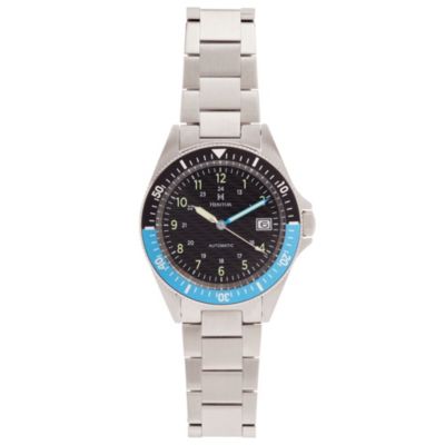 Heritor Automatic Men's Calder Bracelet Watch W/date - Silver/black-Blue, 40 Mm -  840148809765