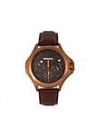 Breed Tempe Leather-Band Watch w/Day/Date