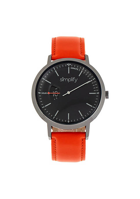 Simplify The 6500 Leather-Band Watch