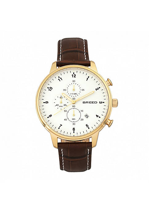 Breed Holden Chronograph Leather-Band Watch w/ Date