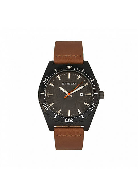Breed Ranger Leather-Band Watch w/Date