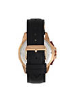 Morphic M82 Series Chronograph Leather-Band Watch w/Date