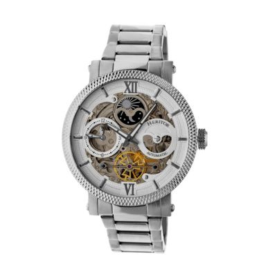 Men's Heritor Automatic Aries Skeleton Dial Bracelet Watch, 0 -  847864150157