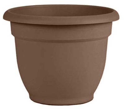 Bloem (#20-56312Ch) Ariana Planter With Self-Watering Disk, Chocolate - 12 -  087404563126