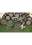 Surreal Faux Wood Oak Vertical Planter/Flower Pot, Size Small