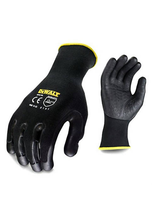 DeWalt (#DPG75L) Textured Rubber Gloves, Black, Size Large