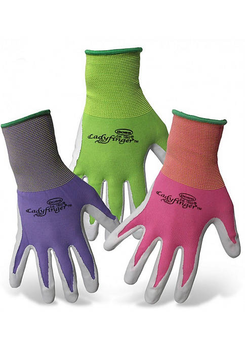 Boss Ladyfinger Adult Garden Gloves, Medium, Assorted Colors