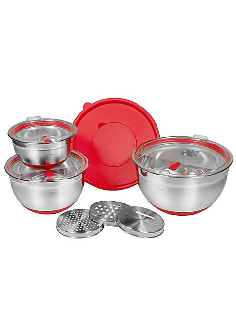 Gourmet Edge Stainless Steel Mixing Bowl Set For