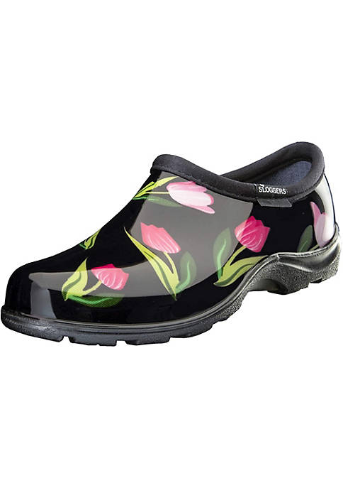 Sloggers 5120TLPBK09 Tulip Black Print Waterproof Comfort Shoe,