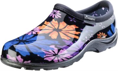 Sloggers Women's Rain & Garden Shoes: Floral Print Collection, Size 9, Black, 9M -  091053505499