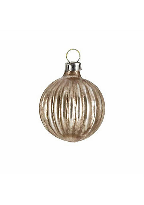 Marolin (#2011132) Glass Ornament Little Brown Ball with