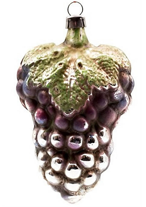 Marolin (#2011107) German Blown-glass Ornament, Large Grape w/