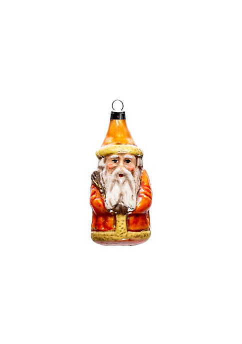 Marolin Manufaktur Miniature Orange Santa Glass Christmas Tree