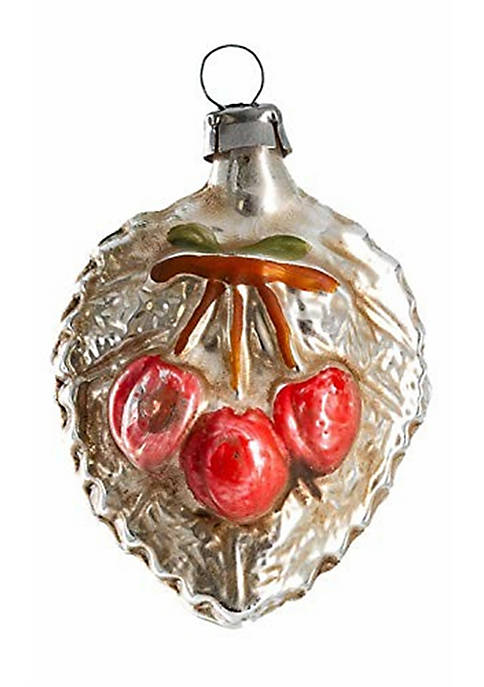 Marolin (#2011123) Vintage Mouthblown Glass Ornament Cherries w/