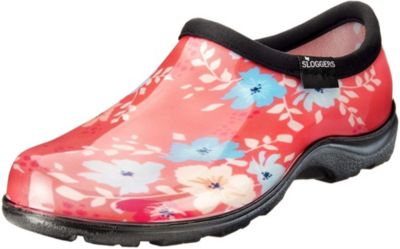 Principle Plastics Sloggers Waterproof Comfort Shoe, 10, Coral Floral Fun Print -  091053558808