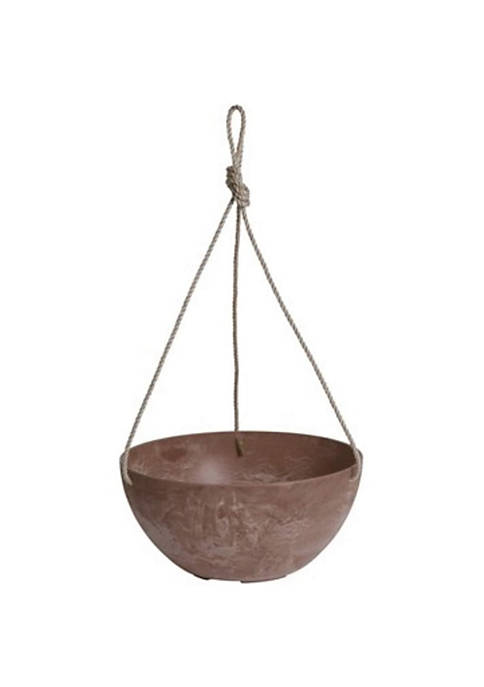 Novelty Artstone Hanging Bowl Planter/Flower Pot, Rust, 12�