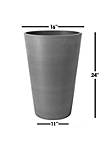 Algreen Products (#16230) Valencia Round Planter Pot, Textured Charcoal, 18"